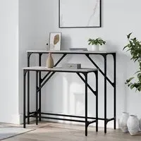 Rivas Set of 2 Console Tables - Grey Sonoma Oak, Engineered Wood