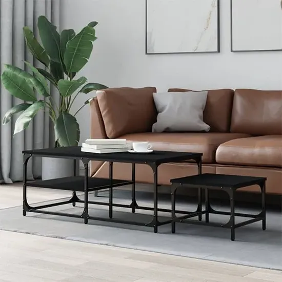 Rivas Set of 2 Nesting Coffee Tables - Black image