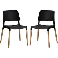 Rivera Dining Chairs - Black, Beech