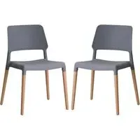Rivera Dining Chairs - Grey, Beech