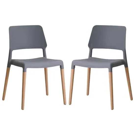 Rivera Dining Chairs - Grey, Beech image