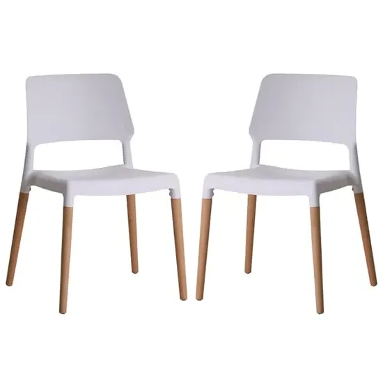 Rivera Dining Chairs - White, Beech