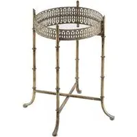 Rivera Round Side Table - Gold, Metal