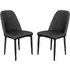 Riverside Dining Chairs Pair - Black, PU Leather