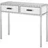 Rivota Console Table with 2 Drawers - Silver, Mirrored Glass