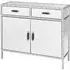 Rivota Sideboard with 2 Doors 2 Drawers - Silver, Mirrored Glass