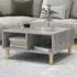 Riye Coffee Table with 2 Shelves - Concrete Effect, Wood