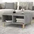 Riye Coffee Table with 2 Shelves - Grey, Wood