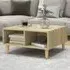 Riye Coffee Table with 2 Shelves - Sonoma Oak, Wood