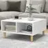 Riye Coffee Table with 2 Shelves - White, Wood