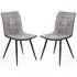 Rizhao Dining Chairs with Black Legs - Light Grey, Fabric