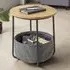 Roanoke End Table with Metal Frame - Grey, Oak