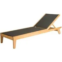 Robalt Adjustable Sling Sun Bed - Natural, Timber