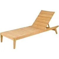 Robalt Adjustable Sun Bed - Natural, Timber