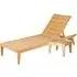 Robalt Adjustable Sun Bed with Side Table - Natural, Wood