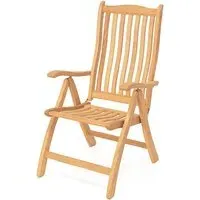 Robalt Ascot Reclining Outdoor Armchair - Natural, Timber Wood