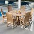 Robalt Dining Table with 6 Bengal Chairs - Natural, Timber