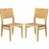 Robalt Garden Side Chairs Pair - Natural Wood
