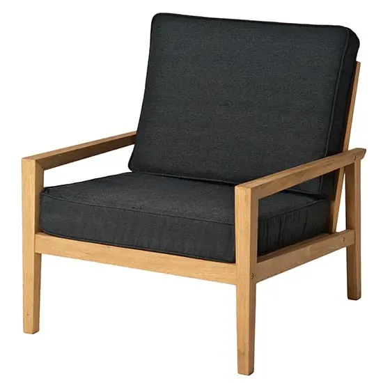 Robalt Lounge Chair with Cushion - Natural, Timber