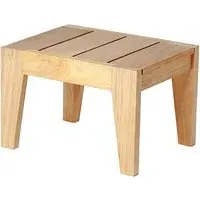 Robalt Outdoor Sun Bed Side Table - Natural, Timber