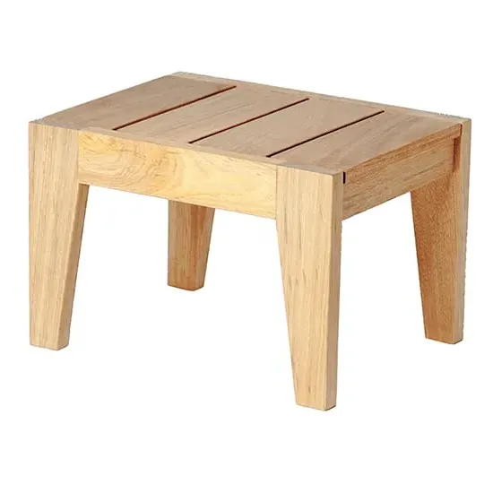 Robalt Outdoor Sun Bed Side Table - Natural, Timber image