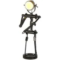 Robot Iron Table Lamp - Antique Black