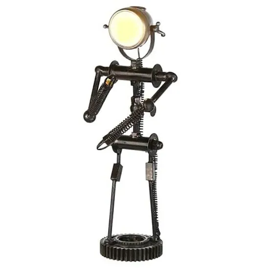 Robot Iron Table Lamp - Antique Black image