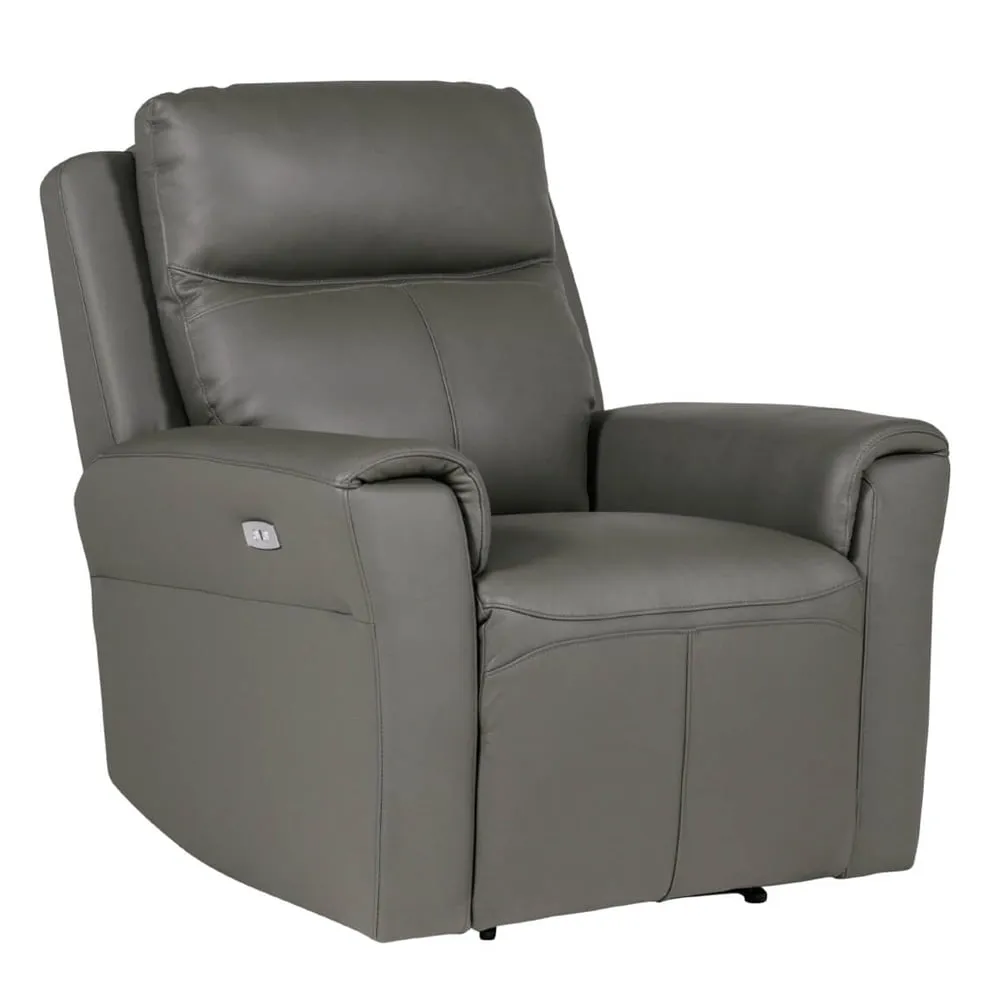 Rochester 1-Seater Electric Recliner Sofa - Ash, Leather