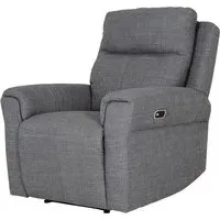 Rochester 1-Seater Electric Recliner Sofa - Charcoal, Fabric