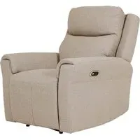 Rochester 1-Seater Electric Recliner Sofa - Mushroom, Fabric