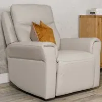 Rochester 1-Seater Electric Recliner Sofa - Stone, Leather