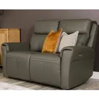 Rochester 2-Seater Electric Recliner Sofa - Ash, Leather
