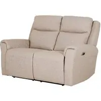 Rochester 2-Seater Electric Recliner Sofa - Mushroom, Fabric