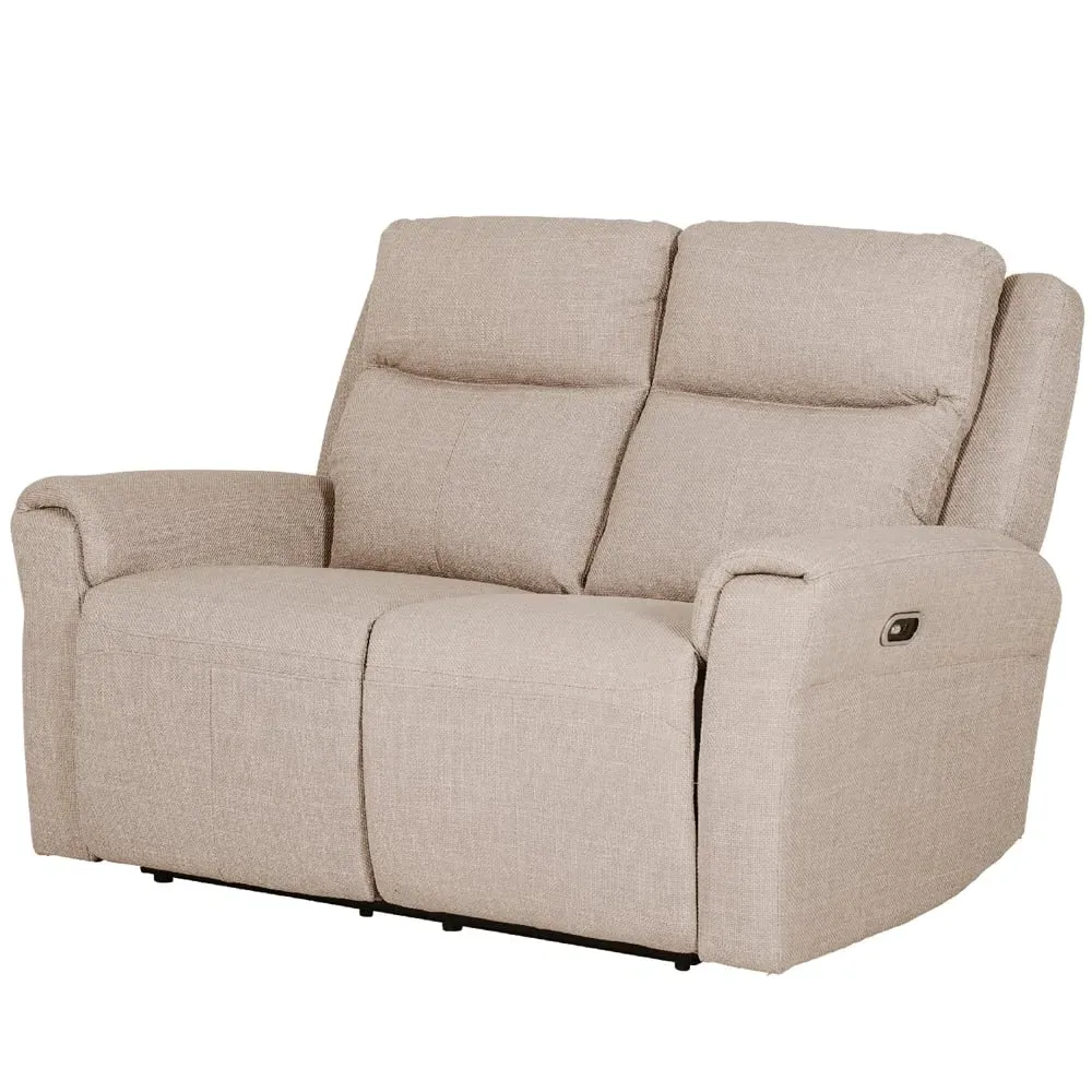 Rochester 2-Seater Electric Recliner Sofa - Mushroom, Fabric