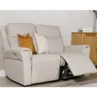 Rochester 2-Seater Electric Recliner Sofa - Stone, Leather