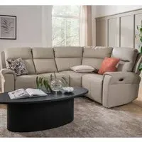 Rochester L-Shaped Electric Recliner Sofa - Stone, Leather