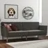 Rockingham Sofa Bed with Wooden Legs - Grey, Fabric