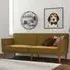 Rockingham Sofa Bed with Wooden Legs - Mustard, Fabric