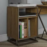 Rockingham Turntable Bookcase - Walnut, MDF alternate view