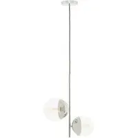 Rocklin 2-Light Pendant Light - Clear Glass, Chrome Metal