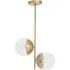 Rocklin 2-Light Pendant Light - Clear Glass, Gold Metal