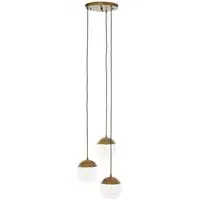 Rocklin 3-Light Pendant Light - Clear Glass, Gold Metal