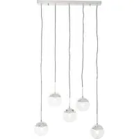 Rocklin 5-Light Pendant Light - Clear Glass, Chrome Metal