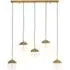 Rocklin 5-Light Pendant Light - Clear Glass, Gold Metal