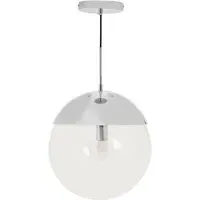 Rocklin Round Pendant Light - Clear Glass, Chrome Metal