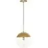 Rocklin Round Pendant Light - Clear Glass, Gold Metal