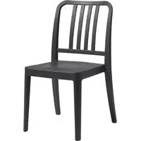 Rockport Outdoor Side Chair - Anthracite, Recycled Polypropylene