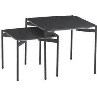 Rockton Nest of 2 Tables - Black, Ceramic