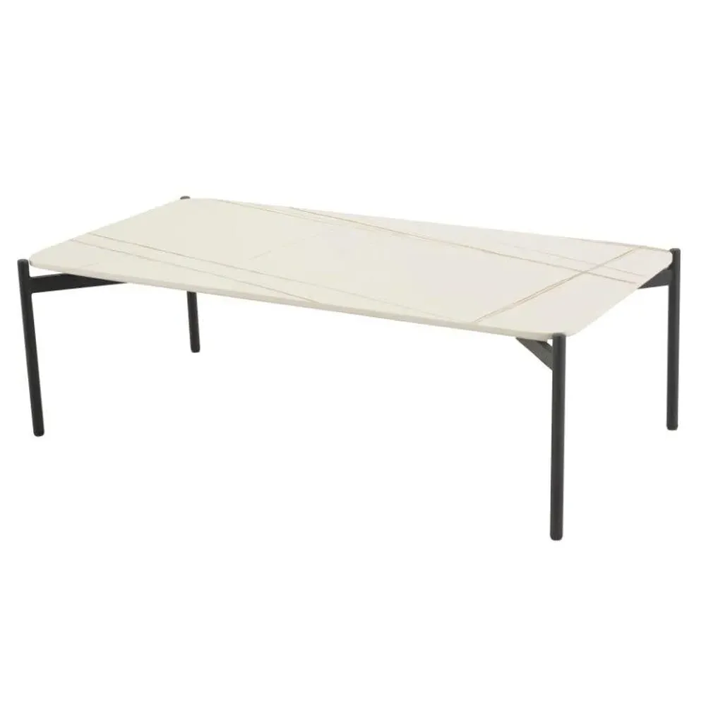 Rockton Rectangular Coffee Table - White, Ceramic