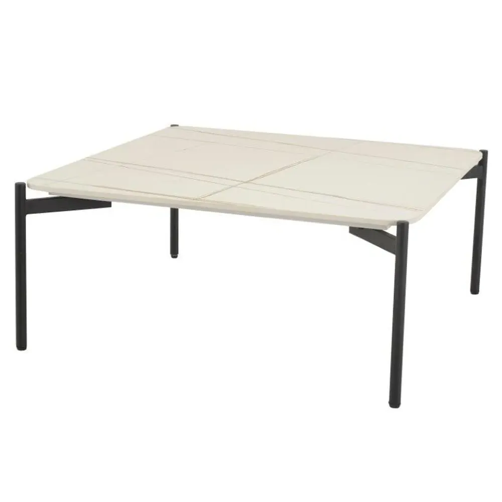 Rockton Square Coffee Table - White, Ceramic